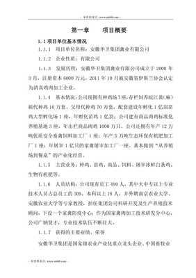 20xx年清真鸡肉熟食品深加工项目建议书(可研)(38页)-食品饮料-wenkub